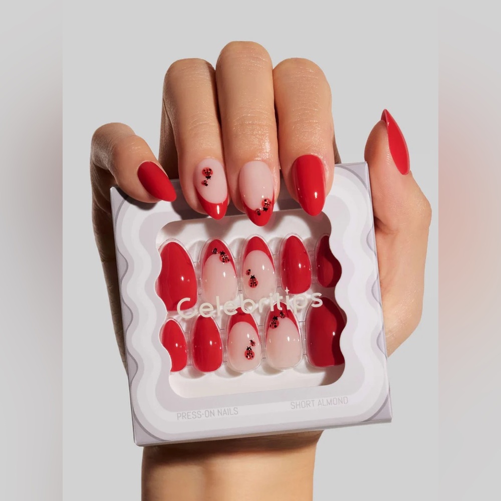 2 for $24 - Celebritips Press-On Nails - 3D Ladybug
